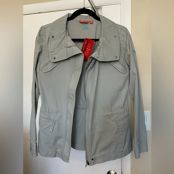 NWT Puma Limestone Gray Cotton Twill Jacket Size Small - Picture 4 of 10